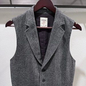 Fossil — Vintage Wool Gray Vest — Medium